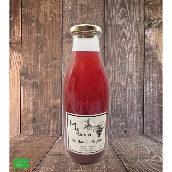 Jus de raisin bio 1 l (carton de 6 bouteilles)