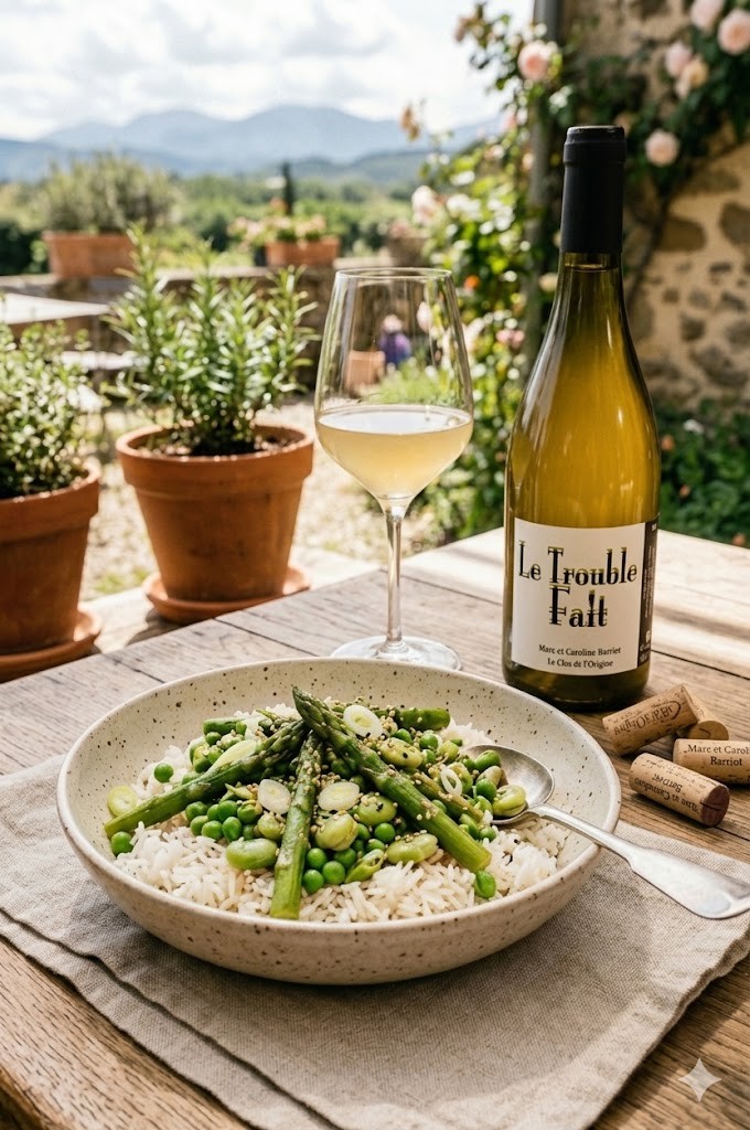 Poêlée Printanière : Trio Vert & Riz Parfumé